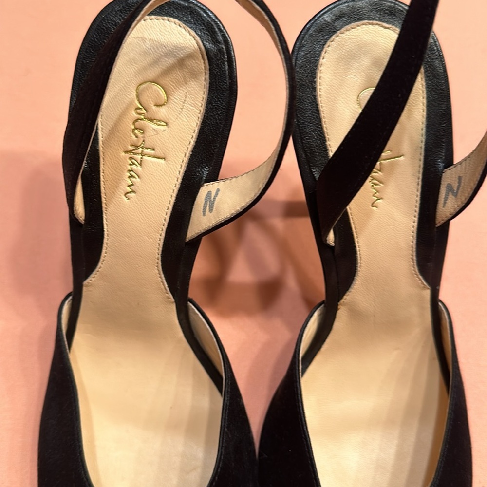 New Cole Haan black satin shoes. Size 8. - Picture 2 of 7